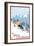 Vail, CO - Downhill Skier-Lantern Press-Framed Art Print