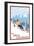 Vail, CO - Downhill Skier-Lantern Press-Framed Art Print