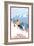 Vail, CO - Vail Downhill Skier-Lantern Press-Framed Art Print