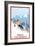 Vail, CO - Vail Downhill Skier-Lantern Press-Framed Art Print