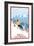 Vail, CO - Vail Downhill Skier-Lantern Press-Framed Art Print