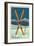 Vail, Colorado - Crossed Skis-Lantern Press-Framed Art Print