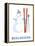 Vail, Colorado, Snowman with Skis-Lantern Press-Framed Stretched Canvas