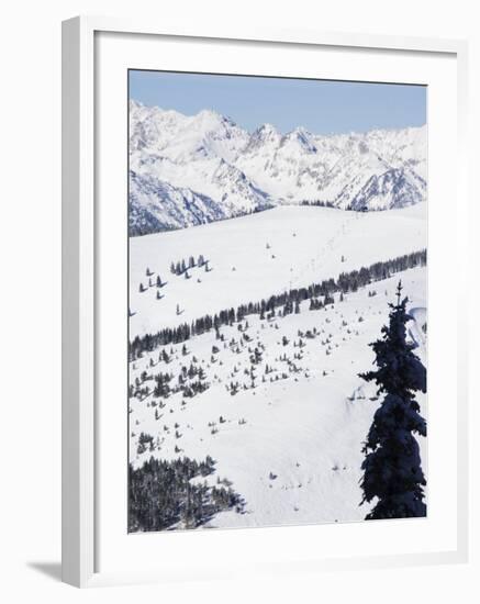 Vail Ski Resort and the Gore Mountains, Vail, Colorado, United States of America, North America-Kober Christian-Framed Photographic Print
