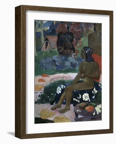 Vairaumati Tei Oa (Her Name Is Vairaumat), 1892-Paul Gauguin-Framed Giclee Print