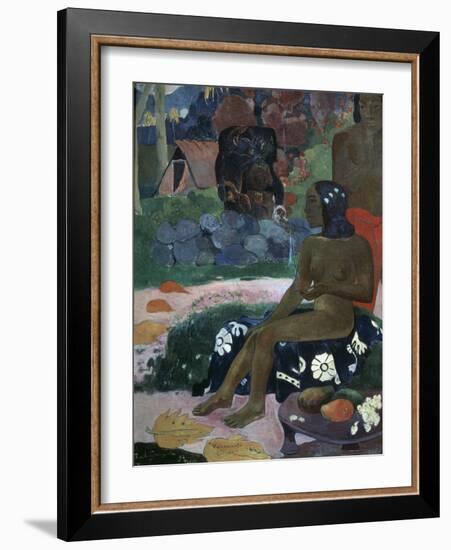 Vairaumati Tei Oa (Her Name Is Vairaumat), 1892-Paul Gauguin-Framed Giclee Print