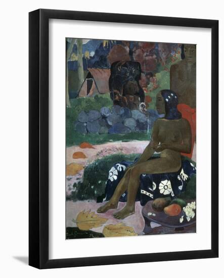 Vairaumati Tei Oa (Her Name Is Vairaumat), 1892-Paul Gauguin-Framed Giclee Print