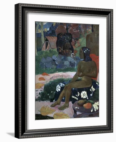 Vairaumati Tei Oa (Her Name Is Vairaumat), 1892-Paul Gauguin-Framed Giclee Print