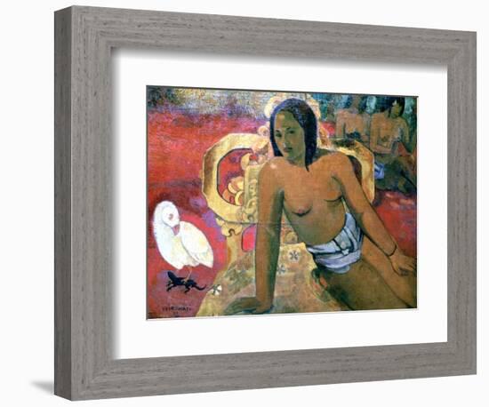 Vairumati, 1896-Paul Gauguin-Framed Giclee Print