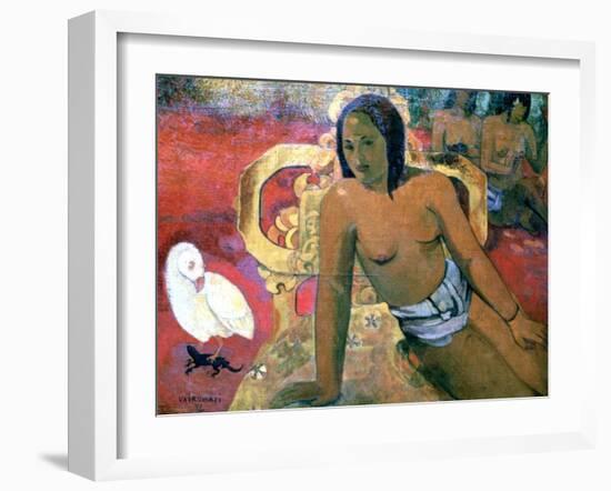 Vairumati, 1896-Paul Gauguin-Framed Giclee Print