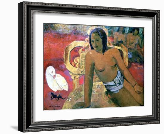 Vairumati, 1896-Paul Gauguin-Framed Giclee Print