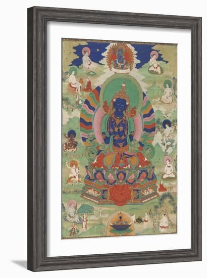 Vajradhara entouré de mahâsiddha-null-Framed Giclee Print