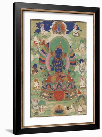 Vajradhara entouré de mahâsiddha-null-Framed Giclee Print