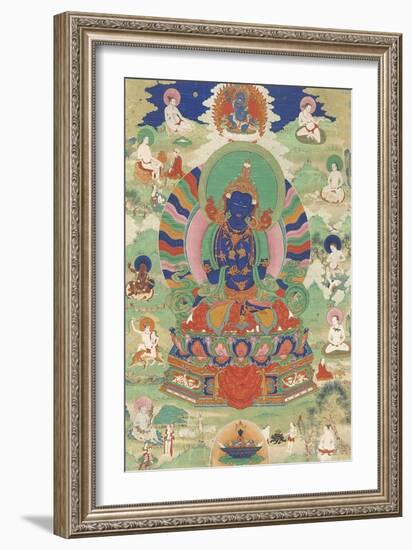 Vajradhara entouré de mahâsiddha-null-Framed Giclee Print