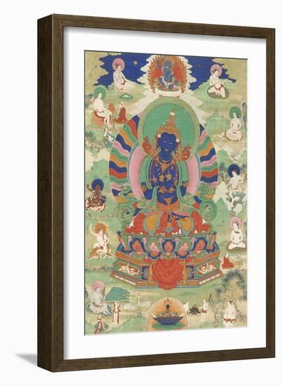 Vajradhara entouré de mahâsiddha-null-Framed Giclee Print