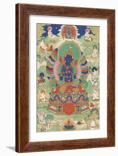 Vajradhara entouré de mahâsiddha-null-Framed Giclee Print