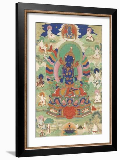 Vajradhara entouré de mahâsiddha-null-Framed Giclee Print