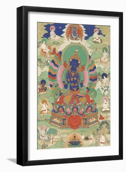 Vajradhara entouré de mahâsiddha-null-Framed Giclee Print