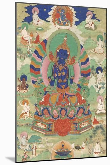 Vajradhara entouré de mahâsiddha-null-Mounted Giclee Print