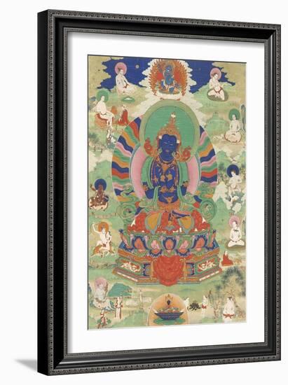 Vajradhara entouré de mahâsiddha-null-Framed Giclee Print