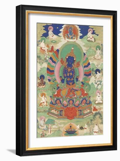 Vajradhara entouré de mahâsiddha-null-Framed Giclee Print