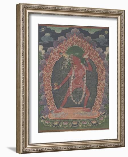 Vajravârâhi, sous son aspect Nâdi-dâkinî (« dakini rouge »).-null-Framed Giclee Print