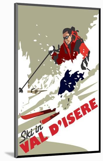 Val D'Isere - Dave Thompson Contemporary Travel Print-Dave Thompson-Mounted Giclee Print