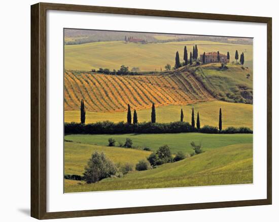 Val d'Orcia, Tuscany, Italy-Walter Bibikow-Framed Photographic Print