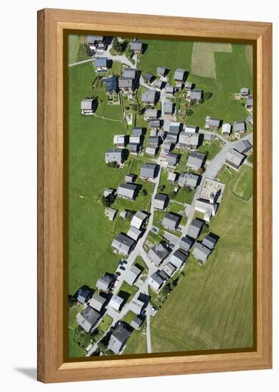 Valais, Goms, Gluringen, Mountain Village, Valais Architecture, Aerial Picture, Switzerland-Frank Fleischmann-Framed Premier Image Canvas