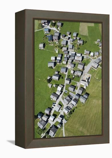 Valais, Goms, Gluringen, Mountain Village, Valais Architecture, Aerial Picture, Switzerland-Frank Fleischmann-Framed Premier Image Canvas