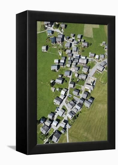 Valais, Goms, Gluringen, Mountain Village, Valais Architecture, Aerial Picture, Switzerland-Frank Fleischmann-Framed Premier Image Canvas