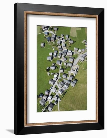 Valais, Goms, Gluringen, Mountain Village, Valais Architecture, Aerial Picture, Switzerland-Frank Fleischmann-Framed Photographic Print