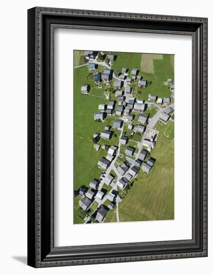 Valais, Goms, Gluringen, Mountain Village, Valais Architecture, Aerial Picture, Switzerland-Frank Fleischmann-Framed Photographic Print