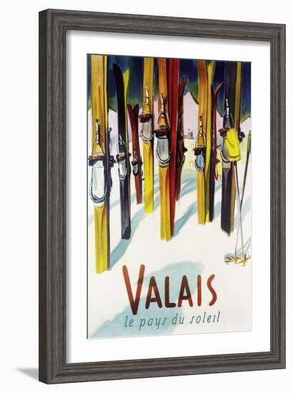 Valais, Switzerland - The Land of Sunshine-Lantern Press-Framed Art Print