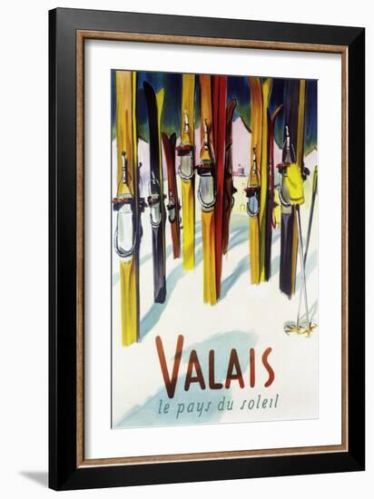 Valais, Switzerland - The Land of Sunshine-Lantern Press-Framed Art Print