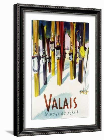 Valais, Switzerland - The Land of Sunshine-Lantern Press-Framed Art Print