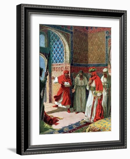 Valda's Painting of Abu Abdullah known as "The Unfortunate," the Last Moorish King of Grenada-null-Framed Photographic Print