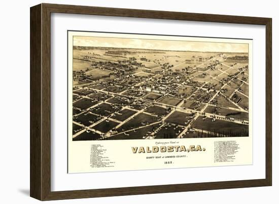 Valdosta, Georgia - Panoramic Map-Lantern Press-Framed Art Print