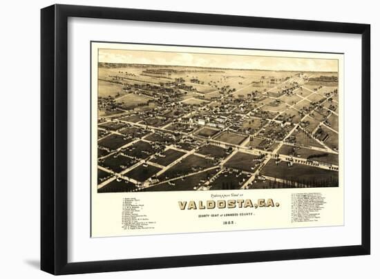 Valdosta, Georgia - Panoramic Map-Lantern Press-Framed Art Print