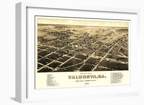 Valdosta, Georgia - Panoramic Map-Lantern Press-Framed Art Print