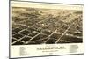 Valdosta, Georgia - Panoramic Map-Lantern Press-Mounted Art Print