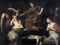 Judith and Holofernes (Judith Kills Holofernes, Assyrian General of Nebuchadnezzar)-Valentin de Boulogne-Giclee Print