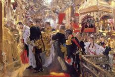 The Coronation of Emperor Nicholas II in the Assumption Cathedral, 1896-Valentin Serov-Framed Giclee Print