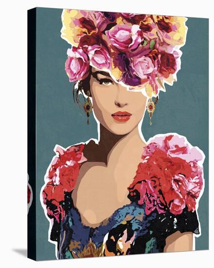 Valentina Floral Focus-Mark Chandon-Framed Stretched Canvas