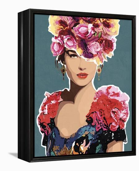 Valentina Floral Focus-Mark Chandon-Framed Stretched Canvas