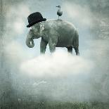 Fantasy Elephant Flying-ValentinaPhotos-Framed Art Print