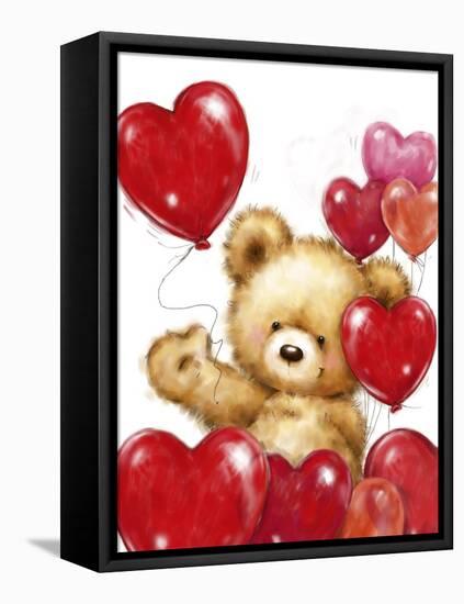 Valentine Bear 2-MAKIKO-Framed Premier Image Canvas