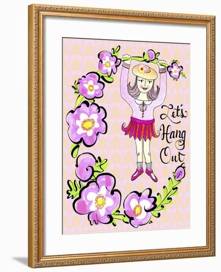 Valentine Floral Hang Out-Cyndi Lou-Framed Giclee Print