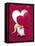 Valentine Gnome with Heart-MAKIKO-Framed Premier Image Canvas