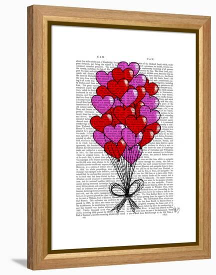 Valentine Heart Balloon Illustration-Fab Funky-Framed Stretched Canvas